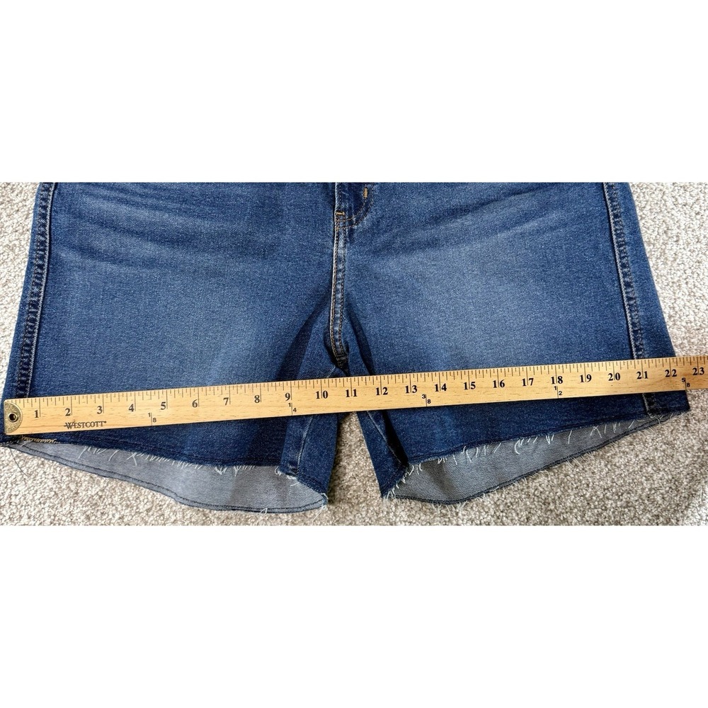 Levi Strauss Signature Womens 14 W32 Heritage High Rise 5" Jeans Shorts Stretch - Picture 3 of 8